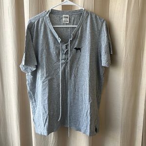 VS PINK lace-up tee